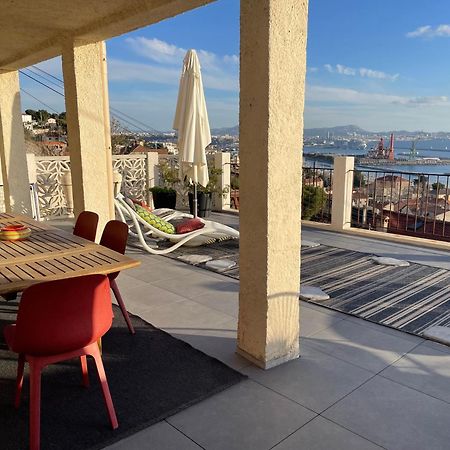 Superbe Terrasse Avec Vue Panoramique Sur La Mer Marseille Luaran gambar